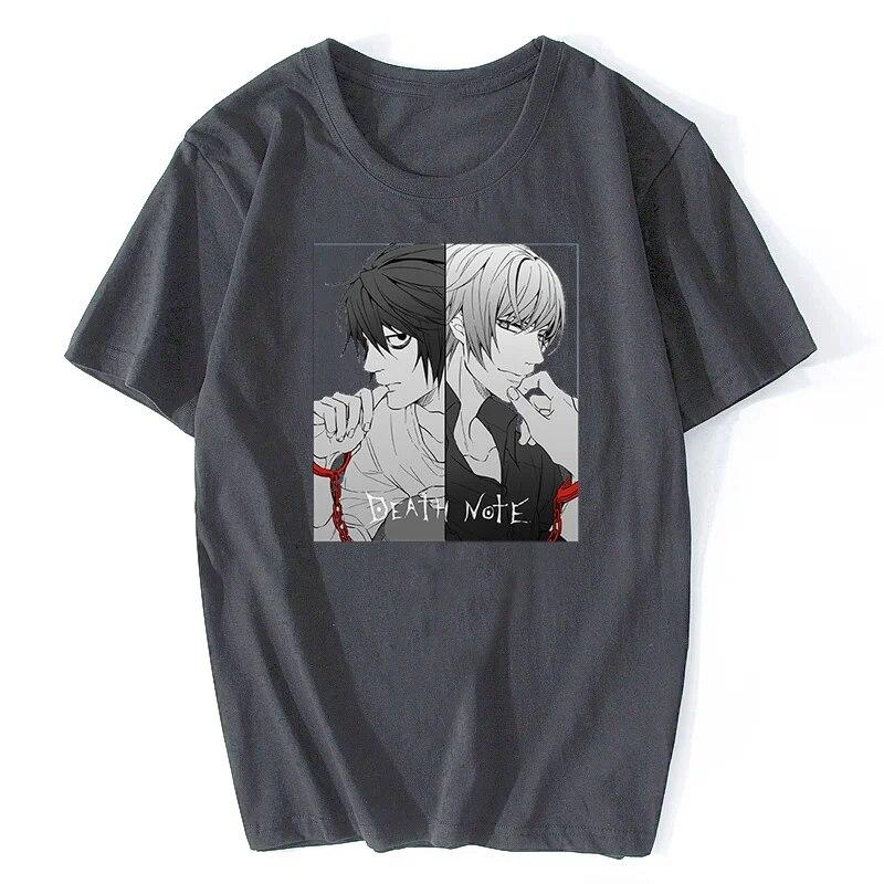 Death Note Summer Unisex Female T-shirt Tops Short Sleeve Fashion Cotton T-shirt Hip Hop Tees Anime Tops Oversized Streetwear