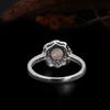 Elegant Flower Shape Clasp Ring Earrings Pendant Necklace Set Natural Opal S925 Silver Fine Jewelry for Women's Banquet Gifts