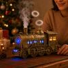 Train-Shaped Humidifier and Aroma Diffuser with Colorful Lights, Mist, Blue Light, No Remote Control