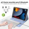Coque Clavier pour iPad A16 (11") / iPad 10 2022 (10,9") Synthécuir Lavande avec Clavier + Stylet + Souris