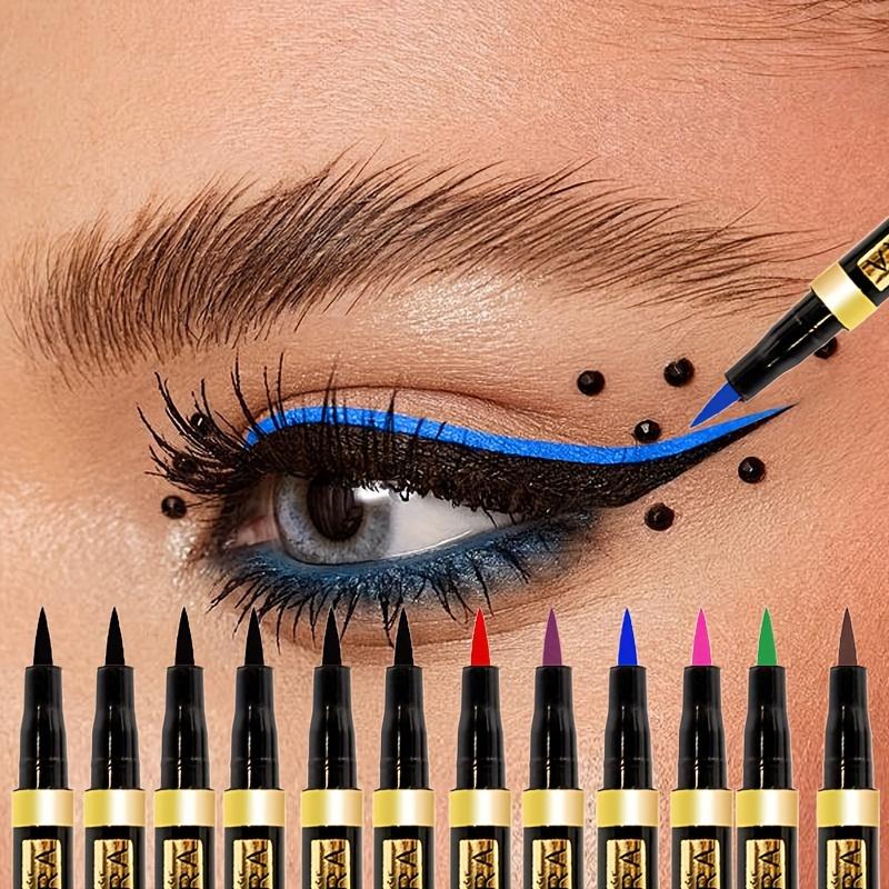 

1 шт. Водостойкие жидкие подводки для глаз - Яркие, Стойкие к смазыванию и Долговечные в 7 цветах, Идеально подходят для смелого макияжа глаз 03