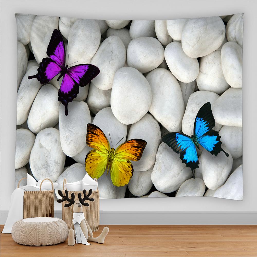 Butterfly Patterns Tapestry 3d Print Room Decor Aesthetics Art Wall Hanging Home Living Room Bedroom Decoration Tapestry Tapiz