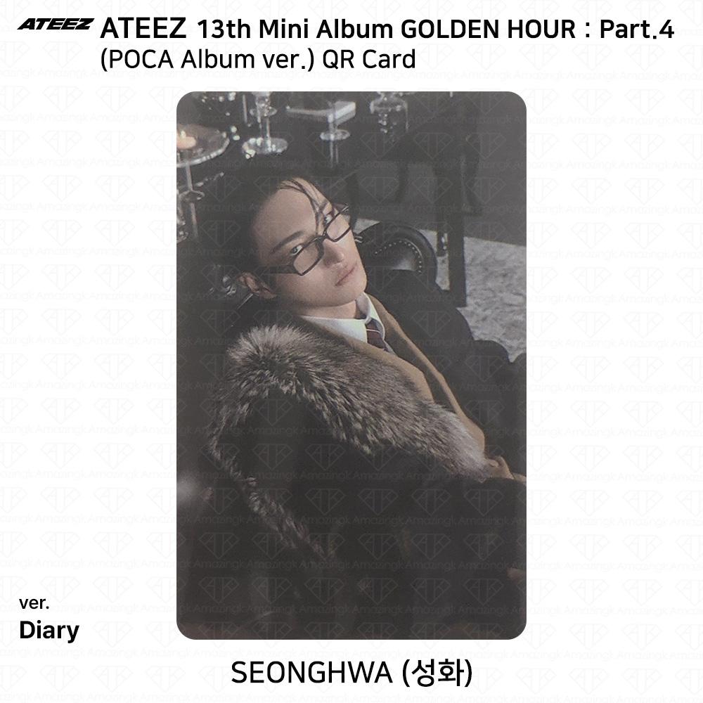 ATEEZ 13. Mini-Album Golden Hour Teil 4 POCA Album Version. Fotokarte