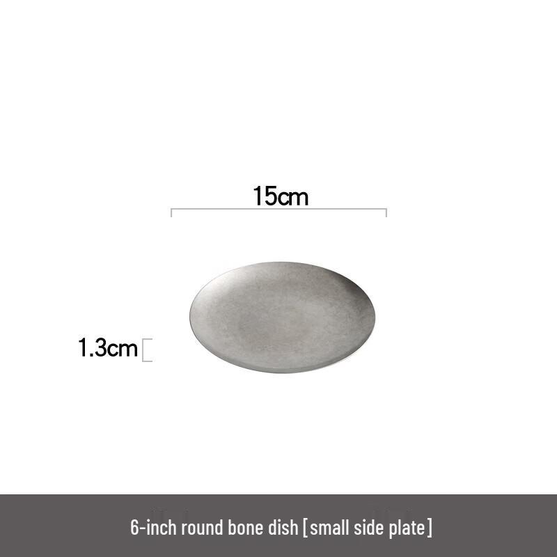304 Stainless Steel Round Retro Dinner Plate