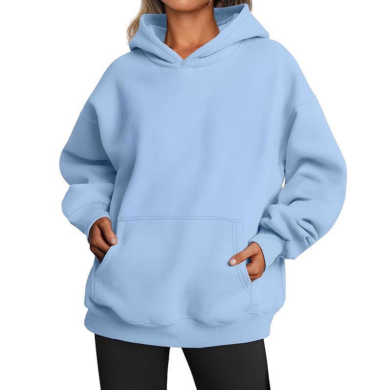 2024 Women's Spring/Autumn Hooded Sweatshirt with Pockets
