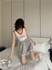 Women's Gray Casual Elastic Waist Shorts - Summer Wide-Leg Hot Pants, Versatile and Trendy Five-Point Sports Wear