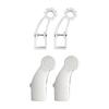 2Pcs Awning Brackets With Lids For 40mm Square Tube Retractable Gearbox Support Aluminum Alloy Awning Parts For 40mm Square Tube