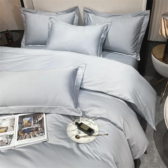 3-teiliges Set Luxus-Bettwäsche-Set aus 100 % ägyptischer Baumwolle, Bettbezug-Set für Einzel-, Doppel-, Queen-Size-Betten, weicher Bettbezug, Kissenbezug