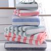 70*140cm 35*75cm  Adult Face Bath Towel  Stripe Beach Towel Male Women's = Towels Travel Sport Spa Bathroom Swim Towel
