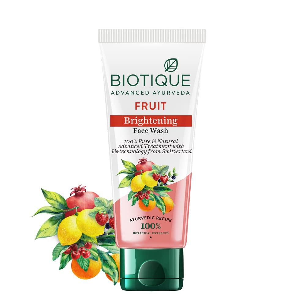 Biotique Fruit Brightening Face Wash 150ml With Chirounji Seed & Poppy Seed For Glowing Skin