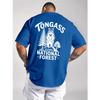 Tongass National Forest Bear Graphic Men's Cotton Crew Neck T-Shirt Outdoor Summer Graphic Tee