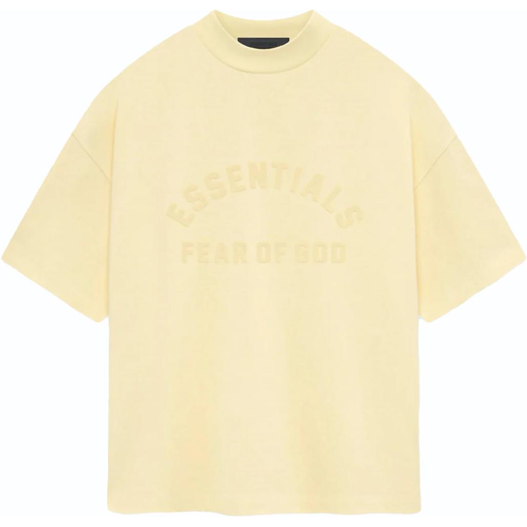 

Футболка из тяжелого джерси с короткими рукавами Fear of God Essentials, желтые мужские топы Garden Garden 125SP242001F XL