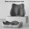 Seat Cushion with Separate Backrest Memory Foam Cushion with Back Support Office Chair Cushion for Sciatica Relief Lumbar Support Car Travel Use