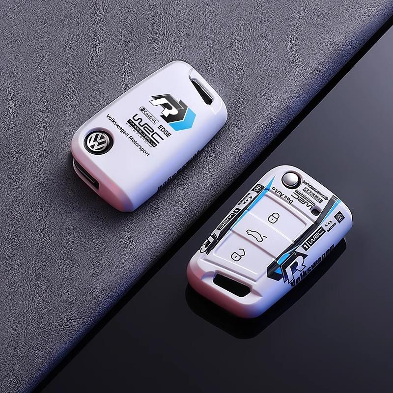 Für VW Auto Klappbarer Fernbedienung Schlüsselanhänger Hülle Schale Für Volkswagen VW Polo Golf 7 MK7 Tiguan Passat Jetta E-golf Schlüsselanhänger Zubehör