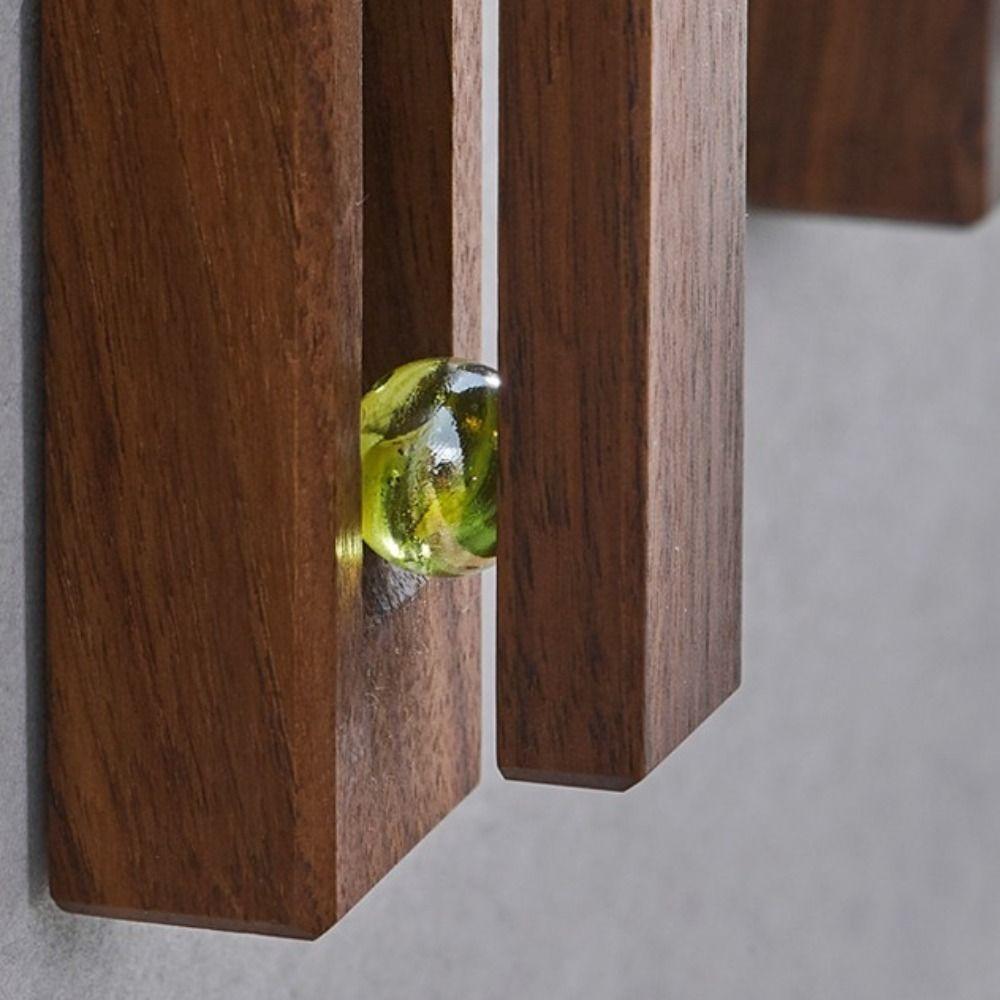 Starker Klebeholz-Haken Kleiderhaken Schlüssel-Deko-Halter Mehrzweck-Holz-Wandhaken Hut
