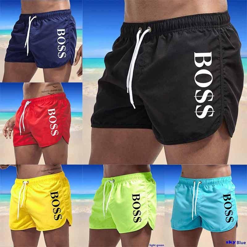 Menns Beach Casual Beach Pants trykt vanntette fem bukser svømmeshorts shorts