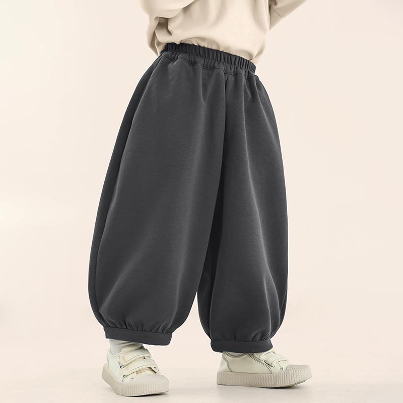Boys Korean Style Loose Solid Lantern Long Pants Kids Casual Trousers 90cm