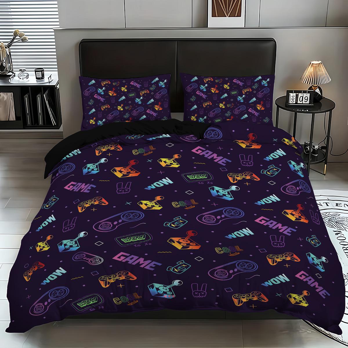 

Gifts for teenagers game console Bedding Set game controller Duvet Cover Pillowcase Bedroom Decoratio Single Double Large Siz 228x228cm-3pcs