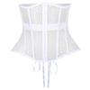 Waist Lace and Floral Trainer Women Corset Cincher Body Shaper Girdle Trimmer with Plastic Bones Extender Waist Decors