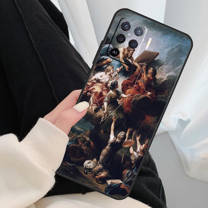 Renaissance Art Painting Case For Oppo A54 A74 A94 A18 A57 A17 A77 A38 A58 A78 A98 A80 A60 A40 A96 A76 A16 A15 A5 Pro