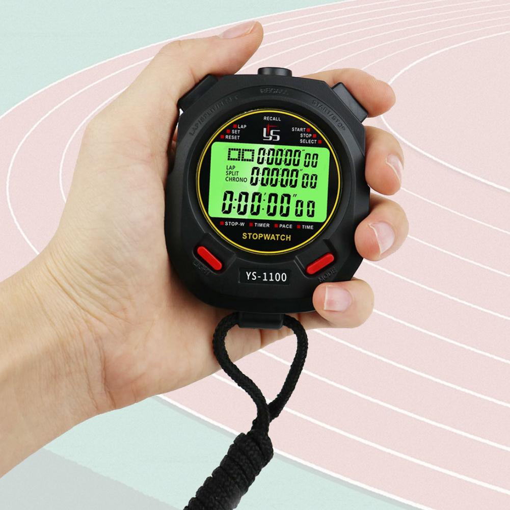 Professional Handheld Digital Stopwatch Chronograph Sports Training Timer Precision Timer Tool Luminous Electronic Stopwatch