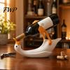 Gans Weinflaschenhalter Flaschenhalter, 3D Gedrucktes Gestell, Tischdisplay Ständer für Zuhause Büro Bars, Dekoratives Geschenk Liebhaber Praktisch