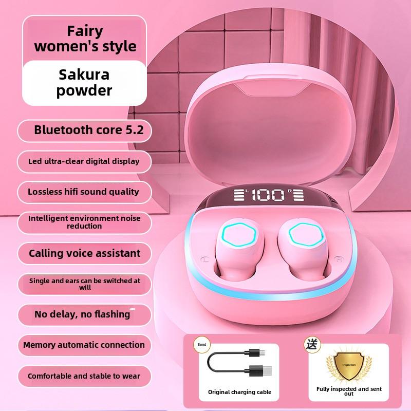 

Новая беспроводная Bluetooth-гарнитура M13 5.2 с внутриканальными наушниками Smart Touch Digital Display и функцией шумоподавления розовый