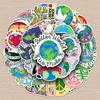 50 World Peace Trendy Waterproof Stickers for Suitcase, Laptop, and Travel - 50 Sheets