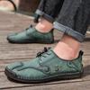 Fashion Handmade Leather Men Shoes Casual Slip on Loafers Breathable Leather Shoes Mens Flats Hot Sale Moccasins Tooling Shoes Plus Size