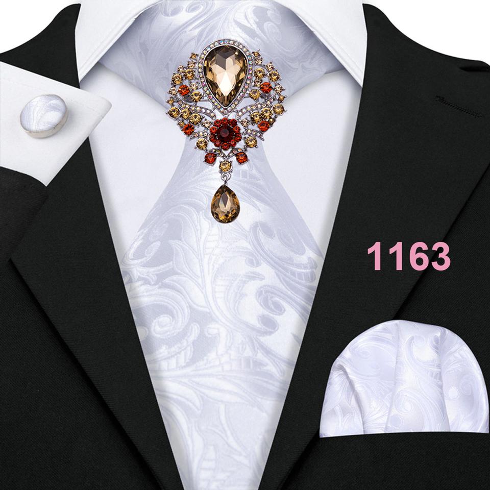 12 modele de broșă de cravată cachetadă pentru bărbați nunta set de cravate de mătase formală