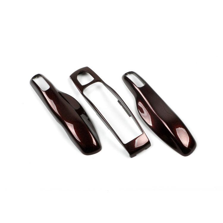 Fits Porsche Key Shell: New Cayenne, Macan, Panamera, 718, Taycan - Ice Raspberry Pink Matte Gray Solid Color