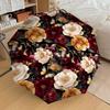 1PC Floral Butterfly Umbrella-8-Rib Reinforced, Automatic Open, Lightweight & Durable, Cute Fashion Accessory for Outdoor-Y0379