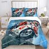 Racing enthusiast motorcycle Duvet Cover casal Comforter Beding set Soft Quilt Cover and Pillowcase for SingleDoubleQueenKing