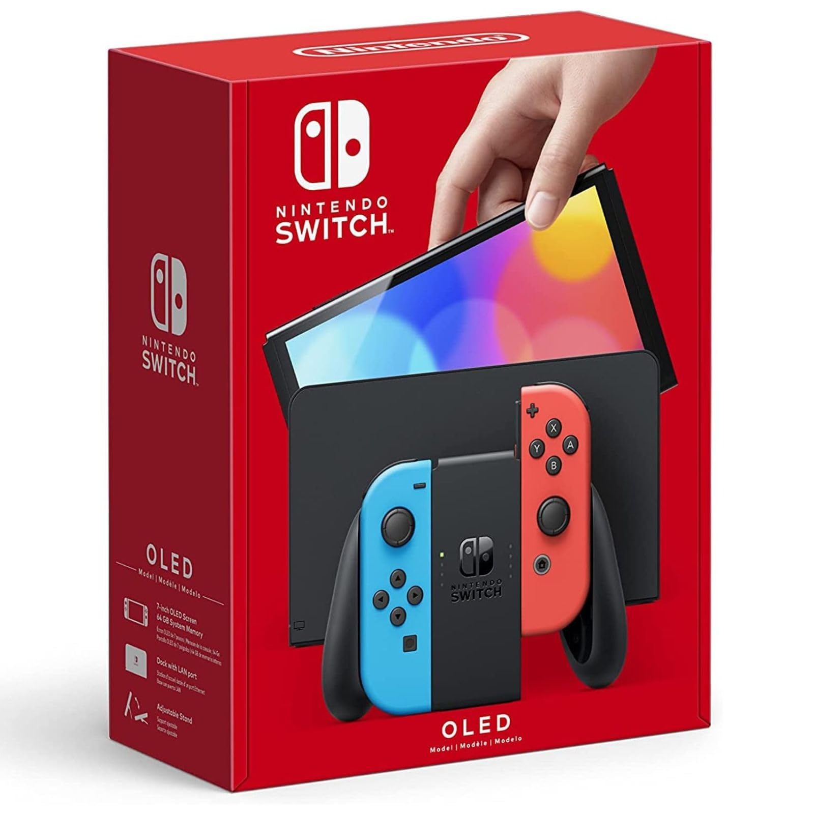 

Відновлений Nintendo Switch Неоновий синій Неоновий червоний (Модель OLED) Joy-Con (L) / (R)