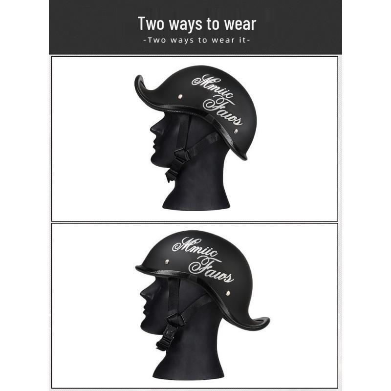 G3F Retro Japanischer Aufgebogener Heckhelm: Herren- & Damen-Cruiser-Helm für Radfahrer