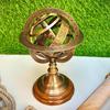 Brass Armillary Sphere Sundial Astronomical Globe Decor Nautical Office Desk Sculpture Gift