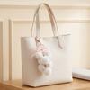 Plush Grape Decorative Pendant Keychain for Handbags, Fuzzy Cluster Bag Charm with Decoration Bow, Fluffy Ball Keyring Backpacks and Purses