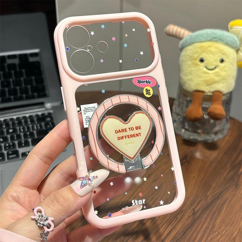 Love bracket, large window, suitable for Apple 11pm mobile phone case, high value for girls 11/11 Transparent 11/11