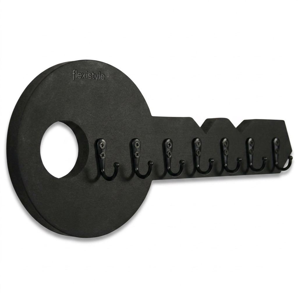 Wooden Key Hanger Key Black