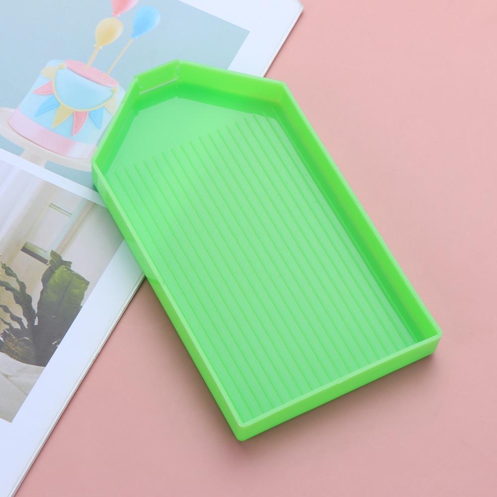 Large Capacity Can Open Square Plastic Diamond Painting Tool Tray Plate Drill Plate
