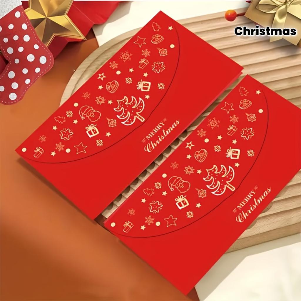 4/8pcs Decorative Envelopes for Gifts, Featuring Golden Foil Designs, Perfect for Christmas, Festivals, New Year Celebrations