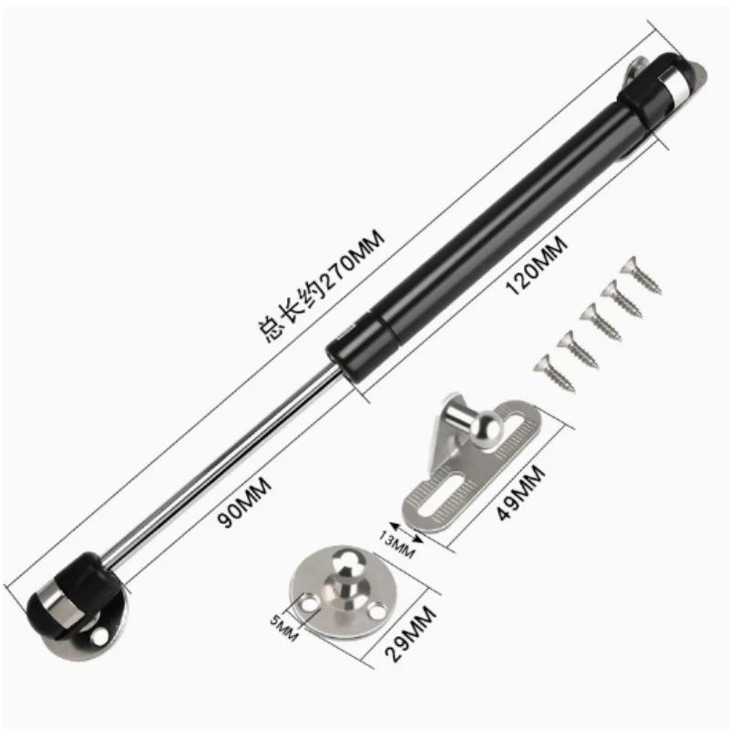 

4PCS Cabinet Door Gas Spring Hinges 6-15KG Kitchen Cupboard Hydraulic Hinge Strut Lid Support Box Furniture Hardware 15KG (150N) (33LB) чёрный