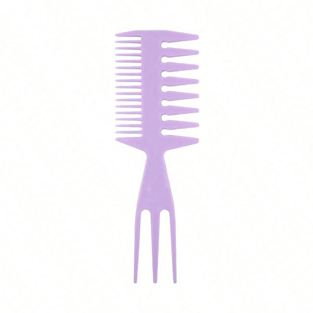 1pcs Men'S Retro Back Texture Comb, Pp Plastic Large Tooth Wide Tooth Oil Head Styling Special Hair Comb