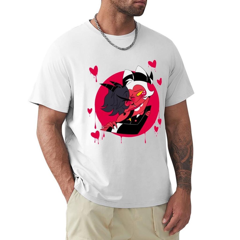 Helluva Boss Millie and Moxxie TShirt cotton graphic tees gifts for boyfriend outfits for men