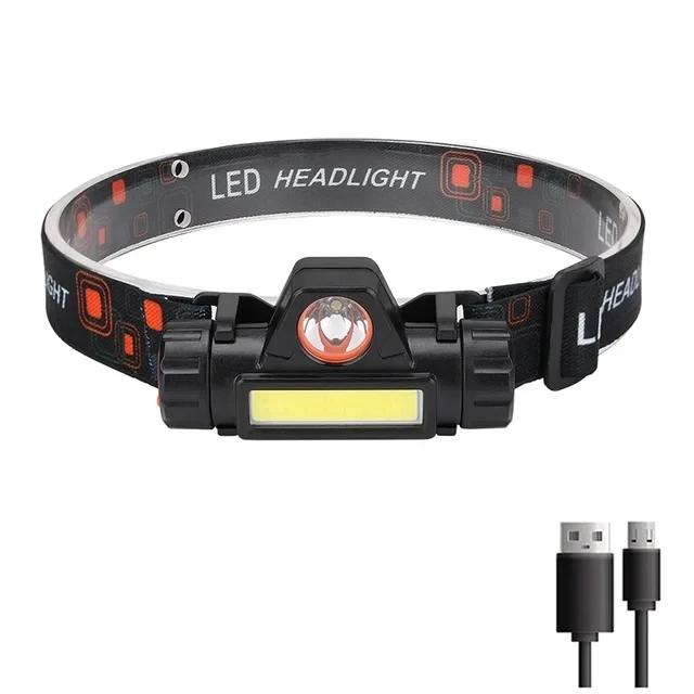 Q5+COB Led Headlamp Powerful Builtin 18650 Battery Magnetic Torch Outdoor Camping Fishing Headlight Stepless Dimming Searchlight