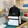 Schoolbag new Japanese ins high value fresh and sweet polka dot backpack junior high school students lightweight large capacity backpack