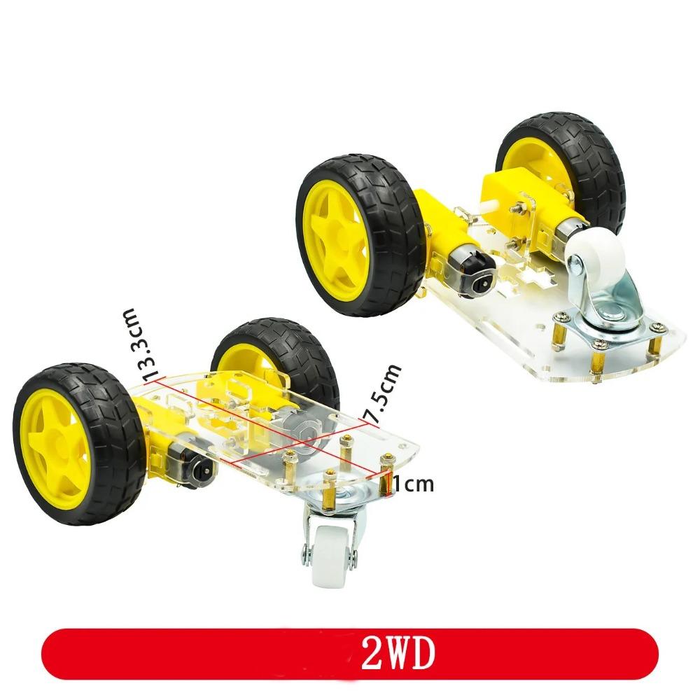 Intelligent Control Smart Robot Car With Motors Motor Car Chassis Kit  Robotics Learning 2WD Small