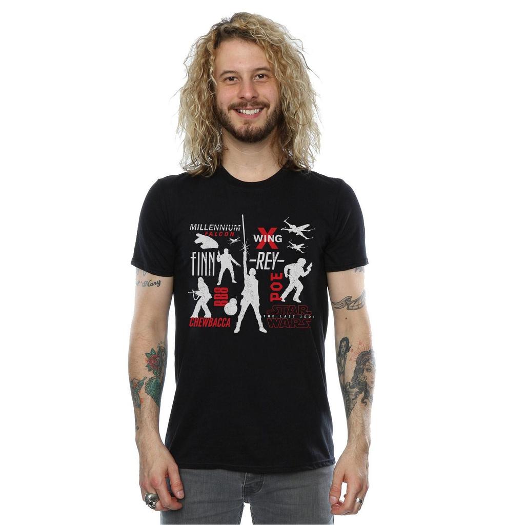 Star Wars Mens The Last Jedi Rebellion Silhouettes T-Shirt