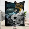 Yingyang Blanket Durable Comfort Perfect for Office Chair Office Picnics Four Seasons Universal Digital Print
