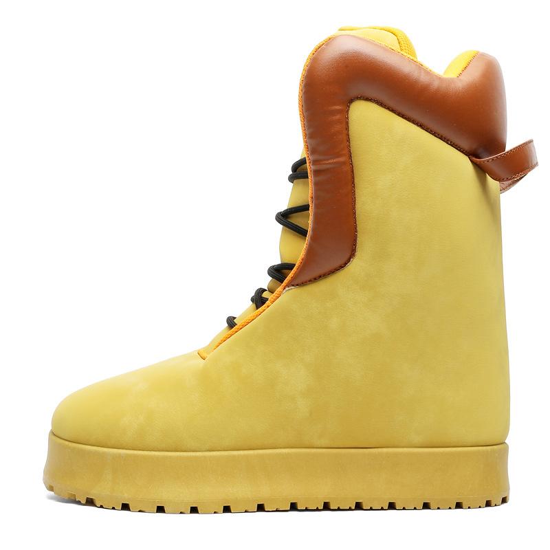 

Men s shoes new niche couple American high-value super fire versatile sports and leisure platform Martin boots high-top board shoes 39 жёлтый